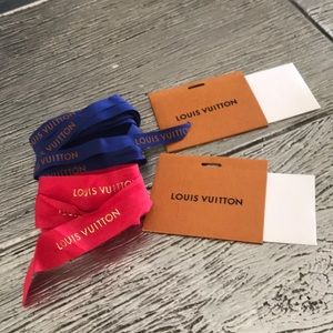 Louis Vuitton ribbon and gift tags